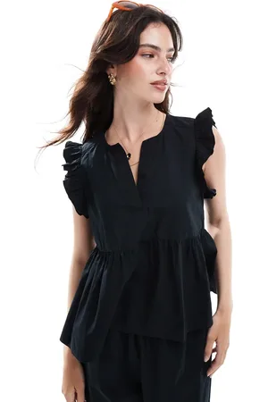 SELECTED Femme co-ord frilly top in