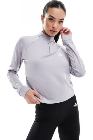 adidas Adidas Training Hyperglam 1/4 zip top in light