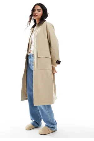 Stradivarius Relaxed parka jacket in beige