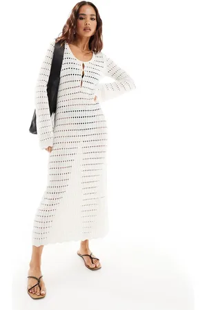 & OTHER STORIES Crochet knitted midaxi dress in