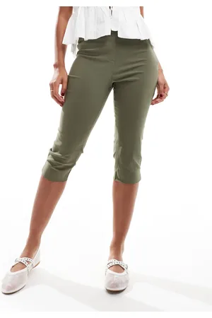 ASOS Bengaline pedal pusher in khaki