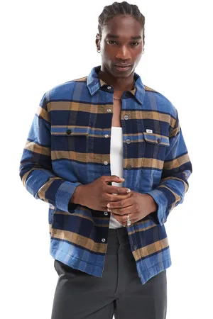 Lee Borg sherpa check overshirt in