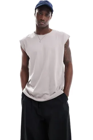 Brave Soul Raw edge vest in dusty