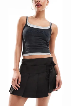 COLLUSION Wrap mini kilt in