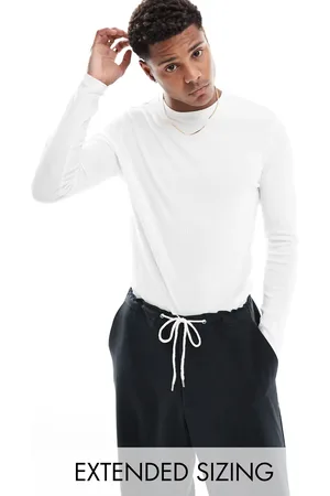 ASOS Essential muscle fit long sleeve rib t-shirt in
