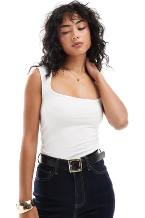 JJXX Square neck top in