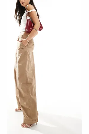 Bershka Carpenter trousers in beige