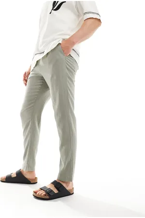 New Look Linen blend trouser in khaki