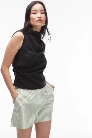 Topshop High neck sleeveless top in