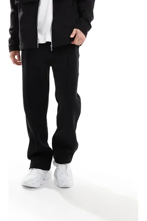 Bershka Wide leg pintuck jogger in
