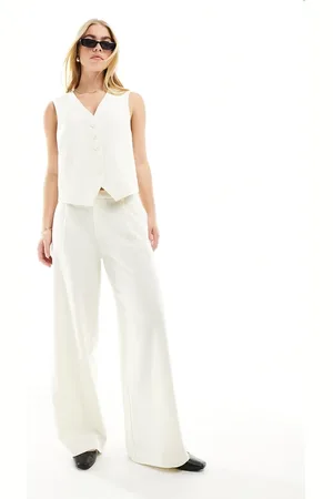Stradivarius STR tailored trouser in natural co-ord