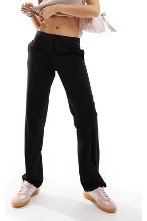 Bershka Straight leg tailored trousers in