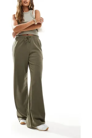 Stradivarius Wide leg jogger in khaki