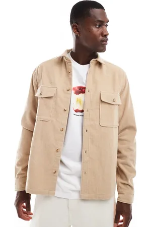 ASOS Cord overshirt in ecru