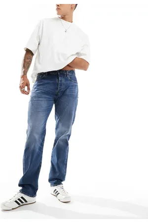 Armani Exchange Relaxed straight fit jeans in dark vintage wash