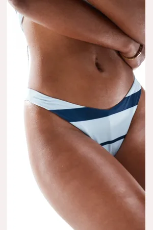 ASOS Mia high leg hipster bikini bottom in stripe