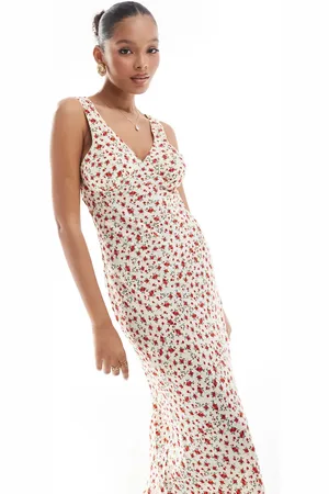 Brave Soul Ditsy print dress in cream