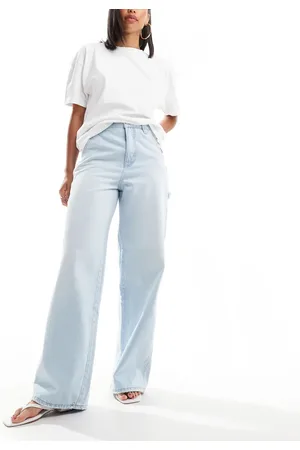 Stradivarius Wide leg carpenter jean in beach
