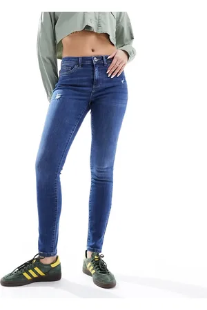 ONLY Wauw skinny jeans in mid denim