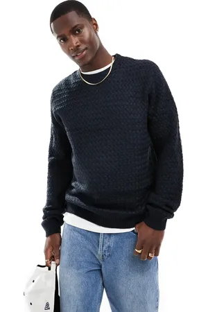 Brave Soul Crew neck textured knitted jumper in