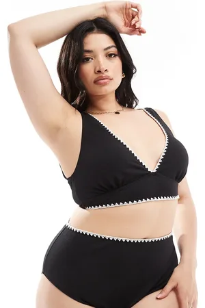 In The Style Contrast stitch bikini top co-ord in