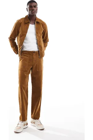 Paul Smith Cord embroidered trousers in tan
