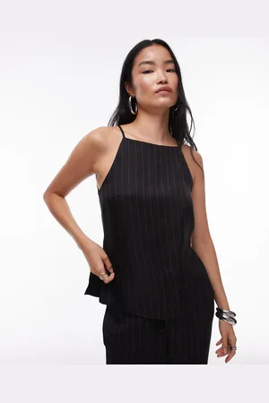 Topshop Co-ord cami in mono pinstripe