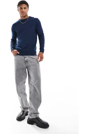 JACK & JONES Fine gauge crew neck jumper in