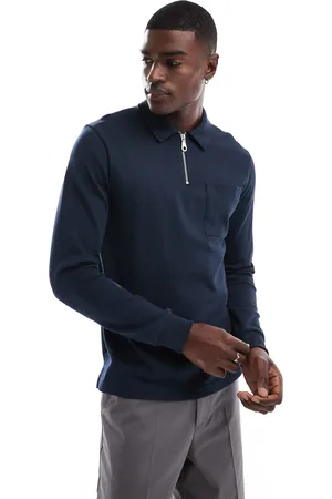 Farah Creston quarter zip polo sweatshirt in