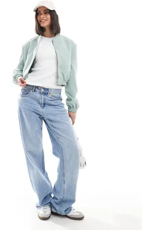 ASOS Tailored bomber jacket with strong shoulder in sage