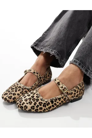 Schuh Lille ballerina mary janes in leopard pony hair