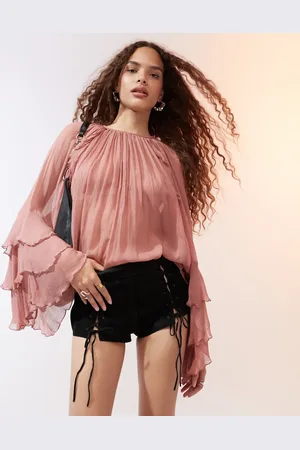 MANGO Suede mini shorts in