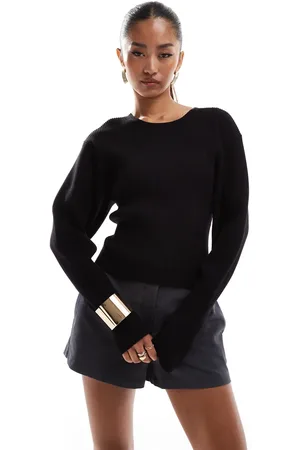 & OTHER STORIES Knitted fitted sweater with sculptural sleeves in