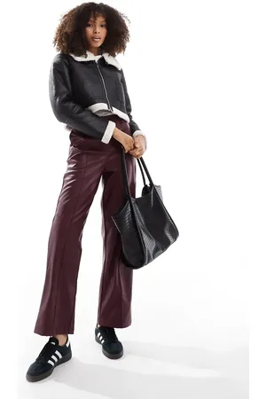 Brave Soul Cropped bonded aviator jacket in