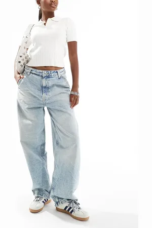 Bershka Skater jeans in mid wash