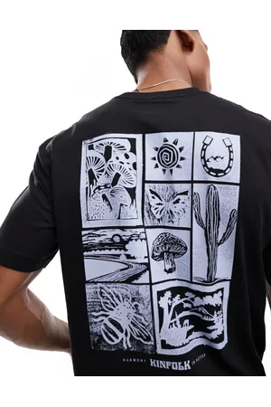 Only & Sons Oversize t-shirt with block plant back print in