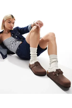 Birkenstock Unisex Boston clogs in habana oiled leather
