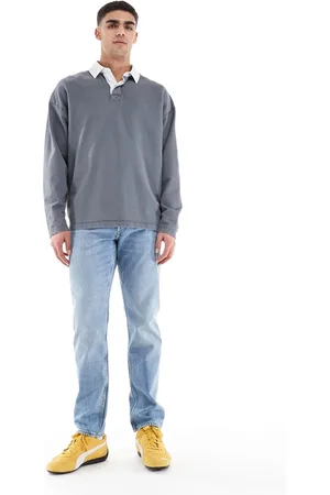 ARKET Park regular straight fit jeans in aged mid wash