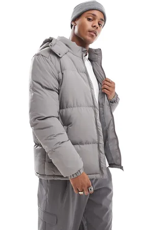 Brave Soul Puffer jacket with hood in light