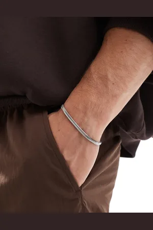 ASOS Waterproof stainless steel flat chain bracelet in tone