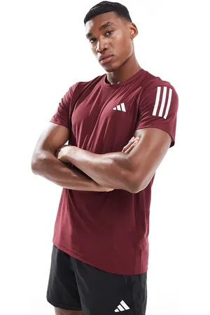 adidas Adidas Running Own The Run t-shirt in burgundy