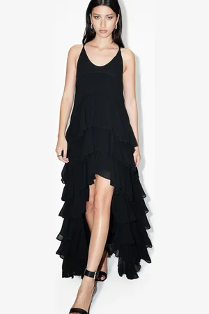 AllSaints Cavarly tiered ruffle maxi dress in