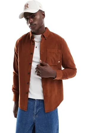 Farah Spencer cord longsleeve shirt in