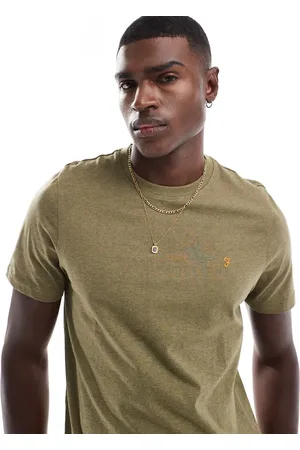 Farah Danny cotton t-shirt in khaki