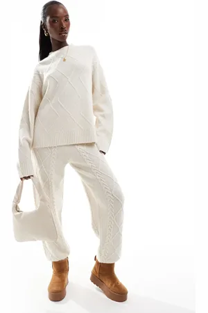 Aria Cove Cable knit jumper co-ord in cream