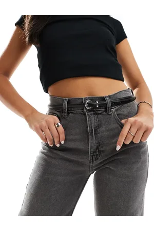 VERO MODA Skinny silver buckle belt in