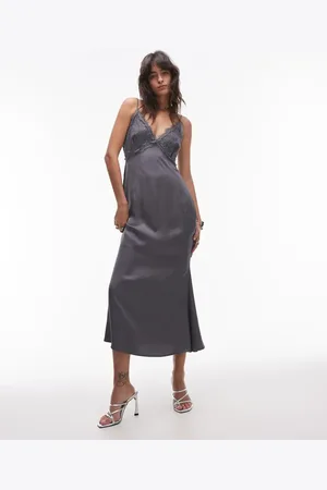 Never Fully Dressed Lace contrast midaxi dress in