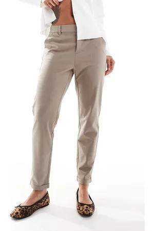 VERO MODA Loose tailored trousers in fossil