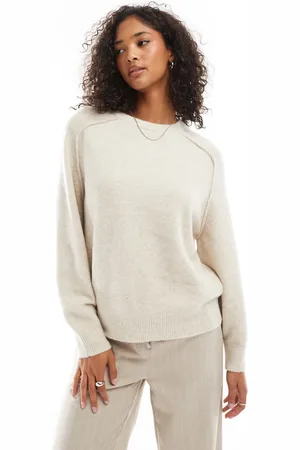 Pull&Bear Oversized knitted jumper in sand