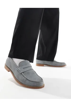 ASOS Loafer in grey suede with natural sole